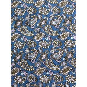 EP Eagle Shirtmakers‎ Blue Paisley 100% Silk Pocket Square Made in USA RN54726